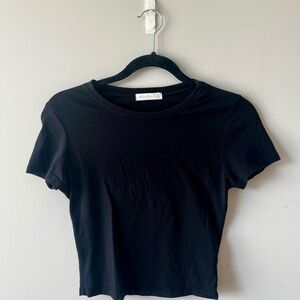 Active Basic Black Crop Top